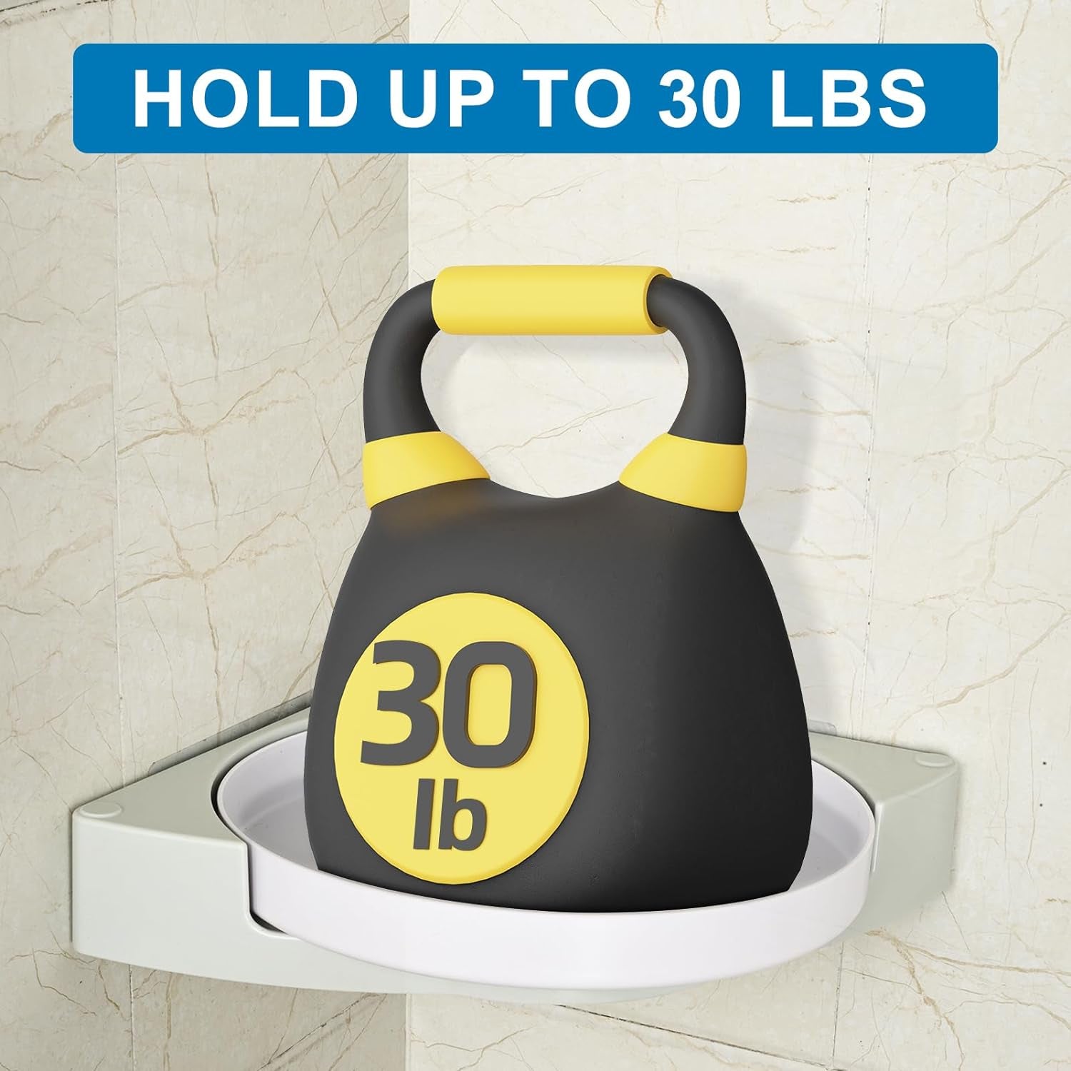 360° Rotating Shower Corner Organizer with Turntable