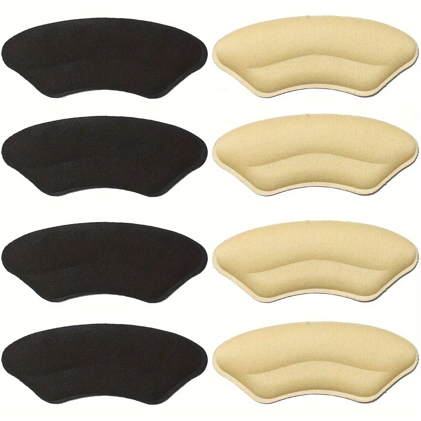 8-Pack Heel Pads for Too Big Shoes Self-Adhesive Heel Protectors Heel Inserts Improve Shoe Fit and Comfort Prevent Heel Slippage